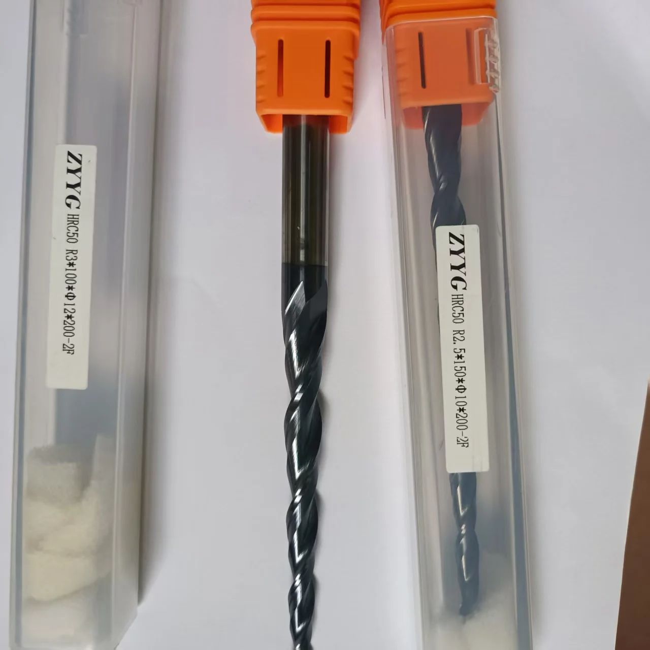 Cnc Router Bit - 1PCS R3*150mm*D12*200L*2F*HRC50 ZYYG Ball Nose Tapered