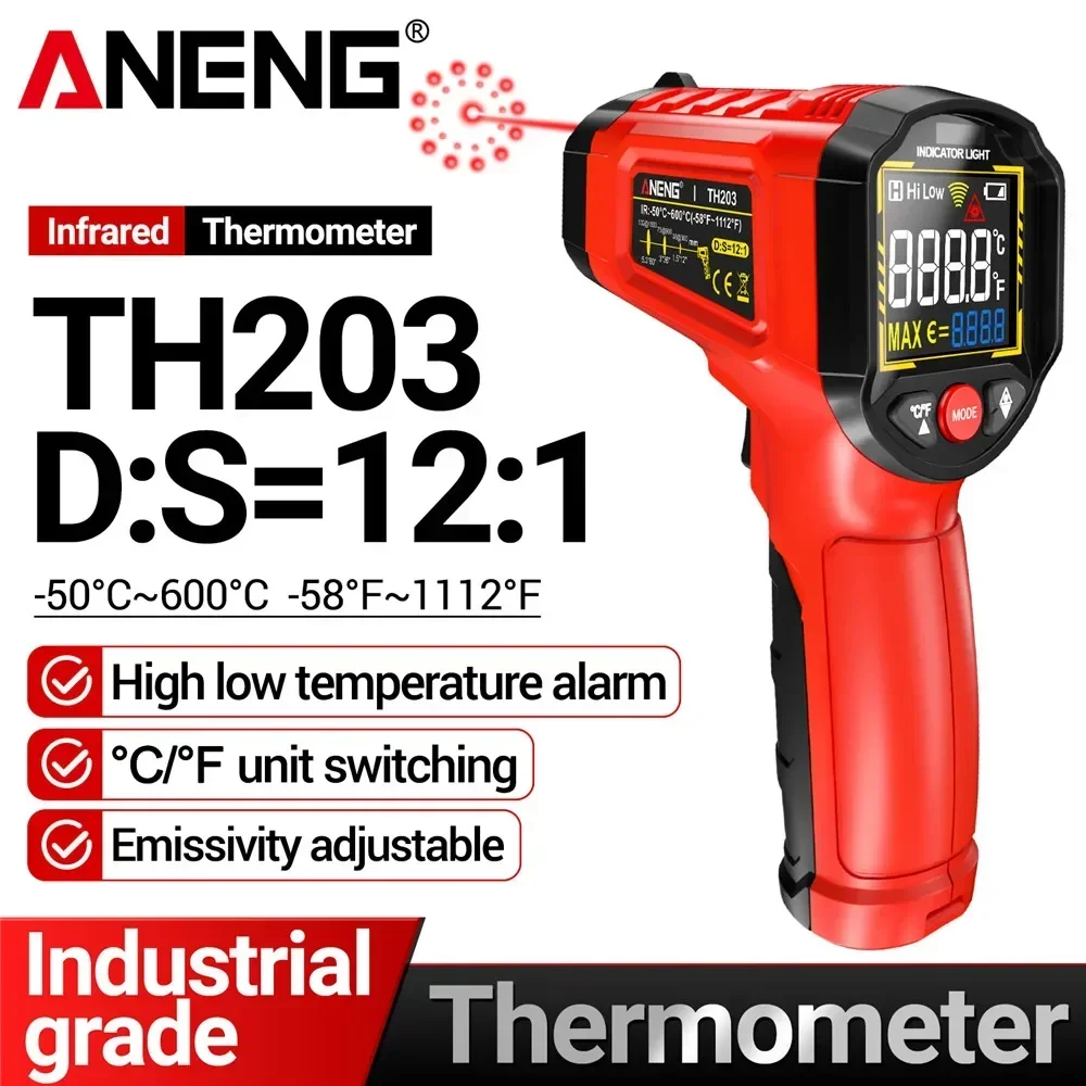 Industrial Laser Gun - Infrared thermometer -50℃~600℃ high-precision laser thermometer