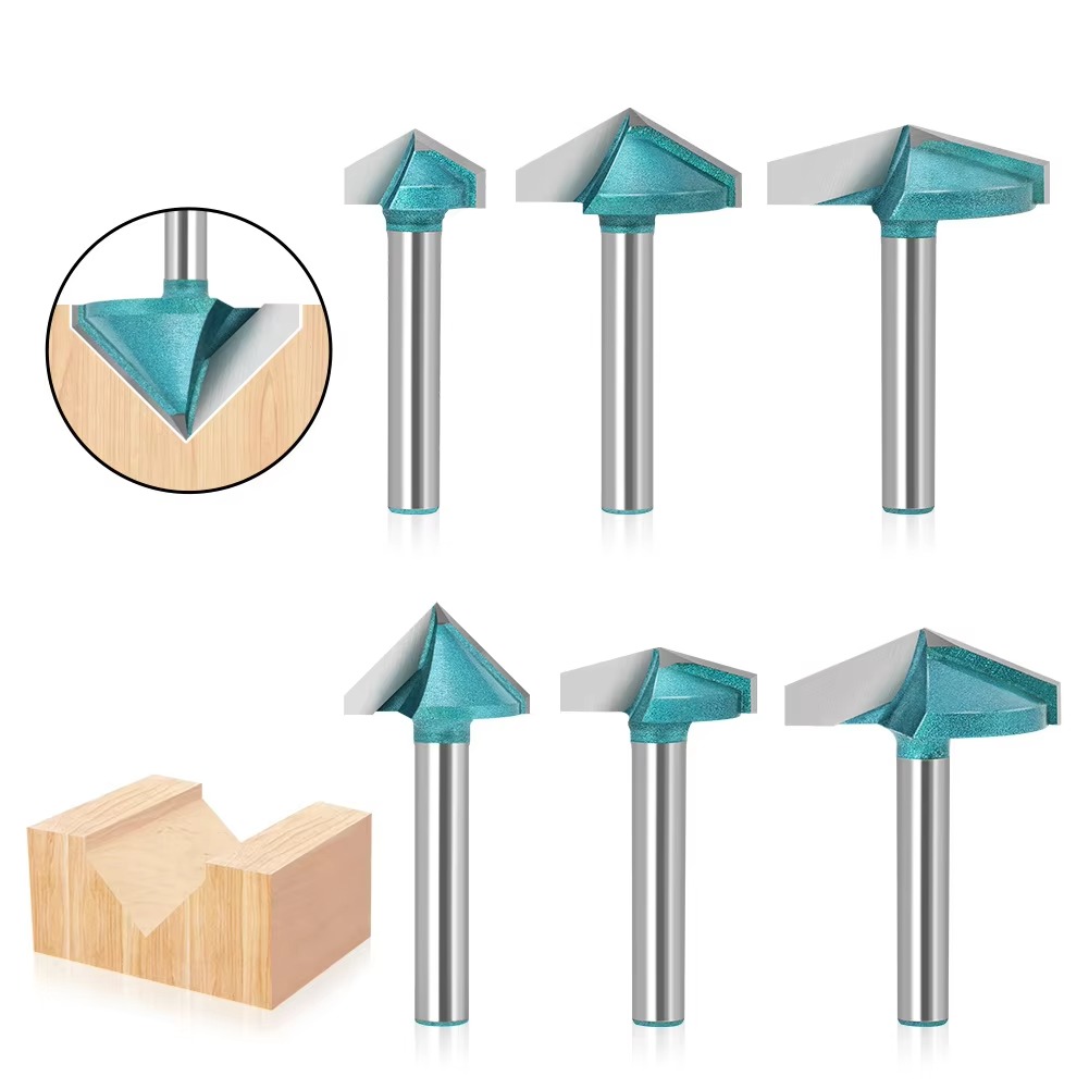 Cnc Router Bit - 6mm V Bit CNC Solid Carbide