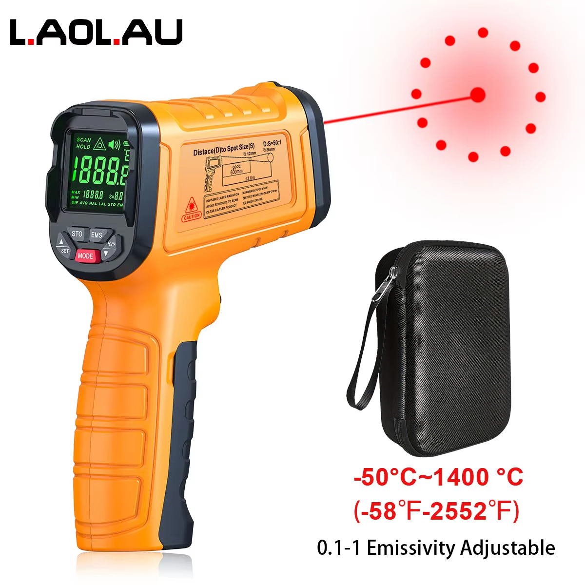 Industrial Laser Gun - DT1000 DT1600 Infrared Thermometer Professional 13