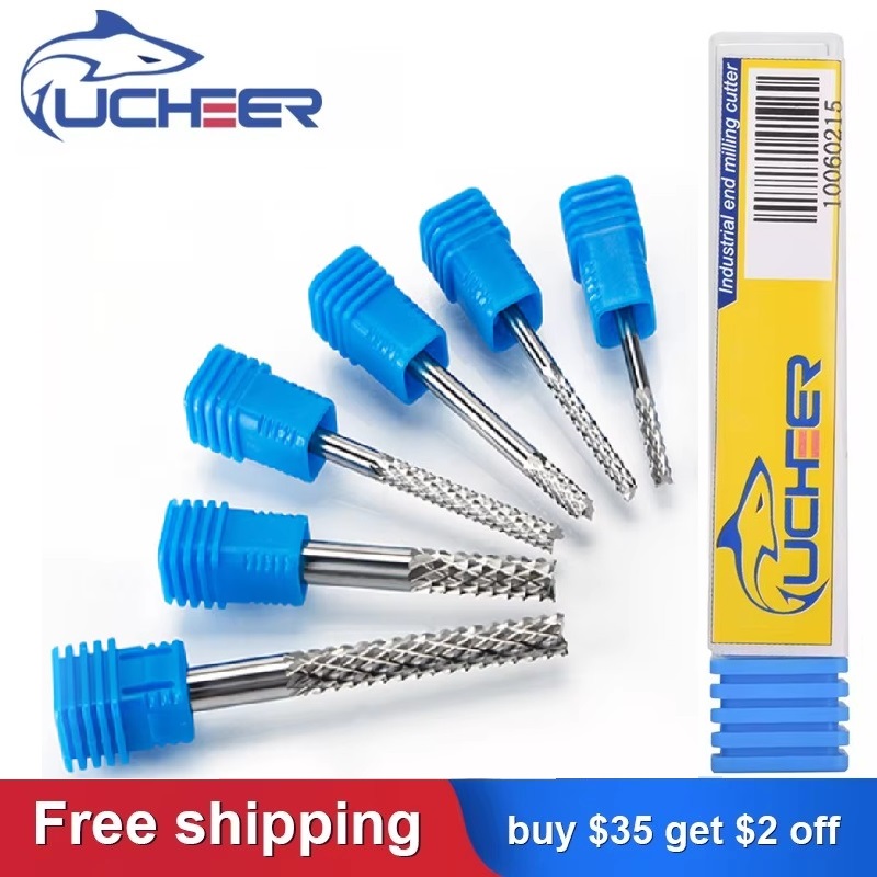 Cnc Router Bit - UCHEER Carbide Corn End Mill 3.175/4/6mm
