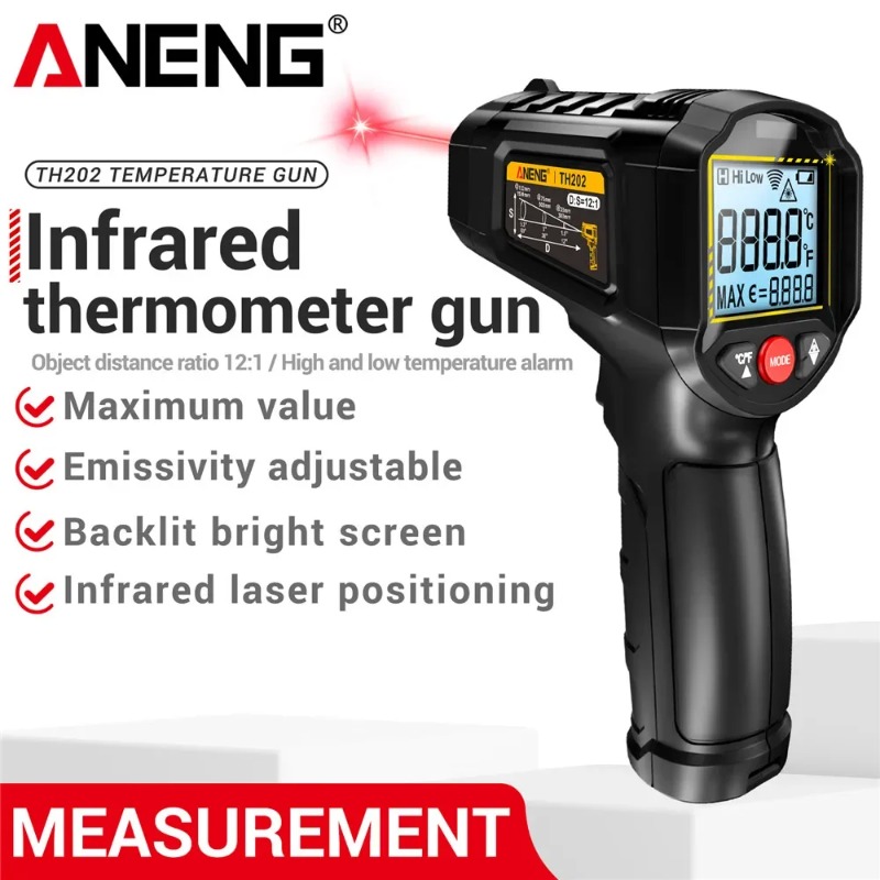 Industrial Laser Gun - ANENG TH202 Industrial Handheld Thermometers Car