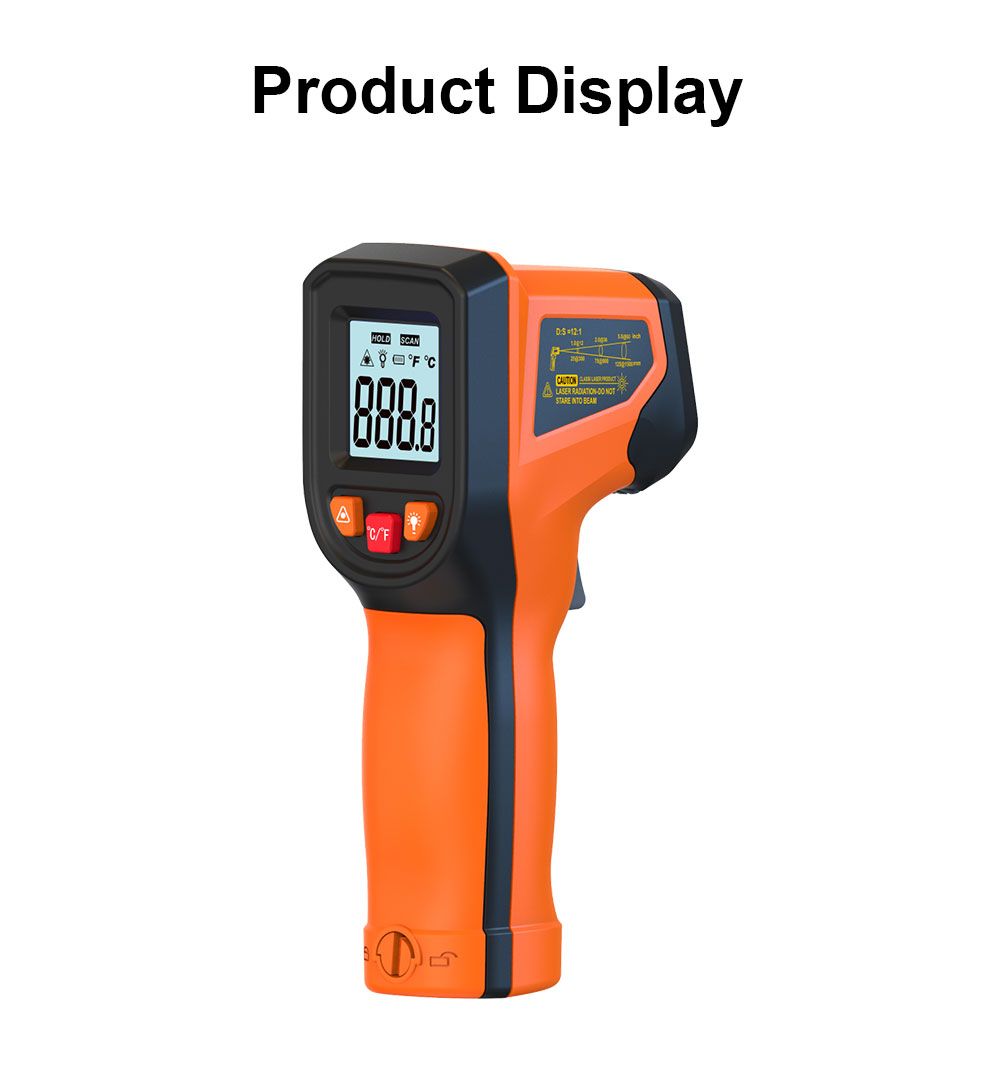 Industrial Laser Gun - T600 T600A Digital Infrared Thermometer Gun