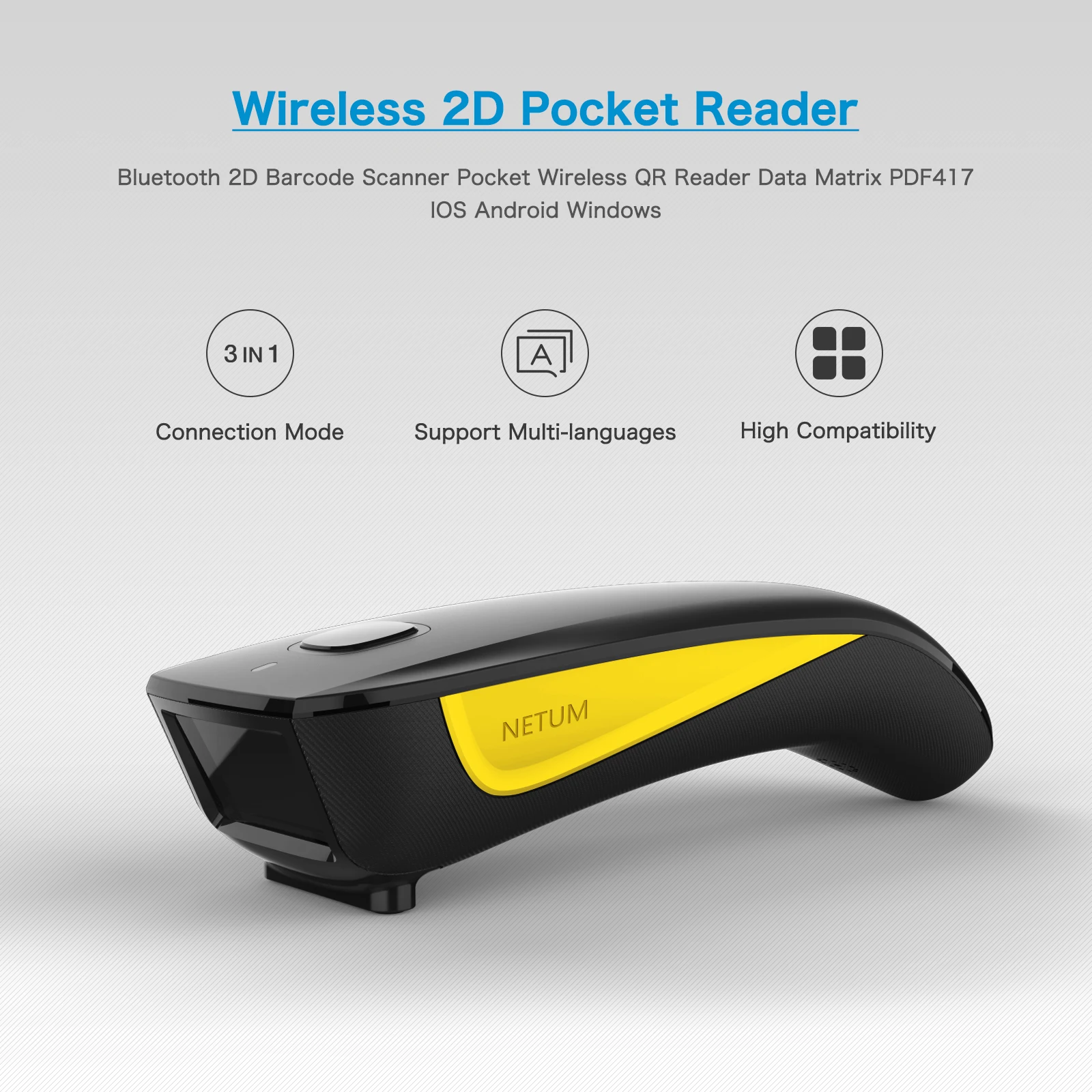 NETUM C750 Bluetooth 2D Barcod - Industrial Laser Beam review and price