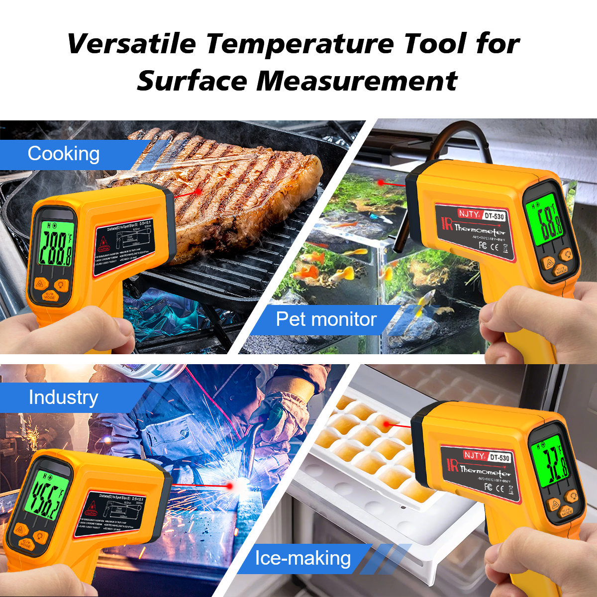 NJTY Infrared Thermometer Lase - Industrial Laser Gun review and price