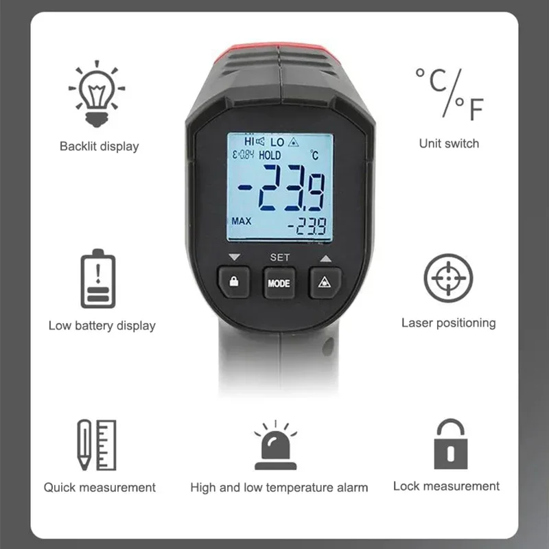 UNI-T Digital Thermometer UT30 - Industrial Laser Gun review and price