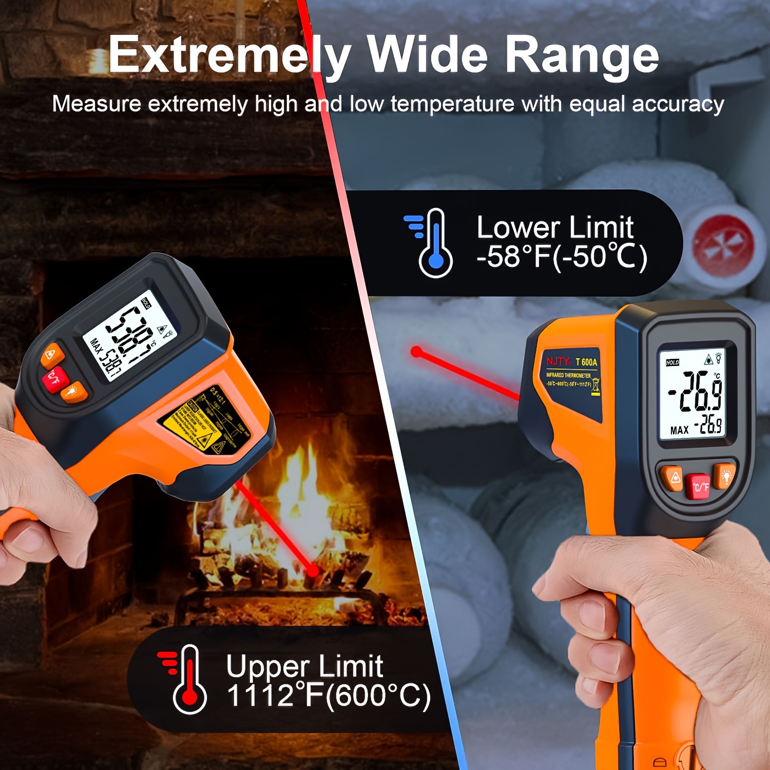 NJTY T600T600A Laser Temperatu - Industrial Laser Gun review and price