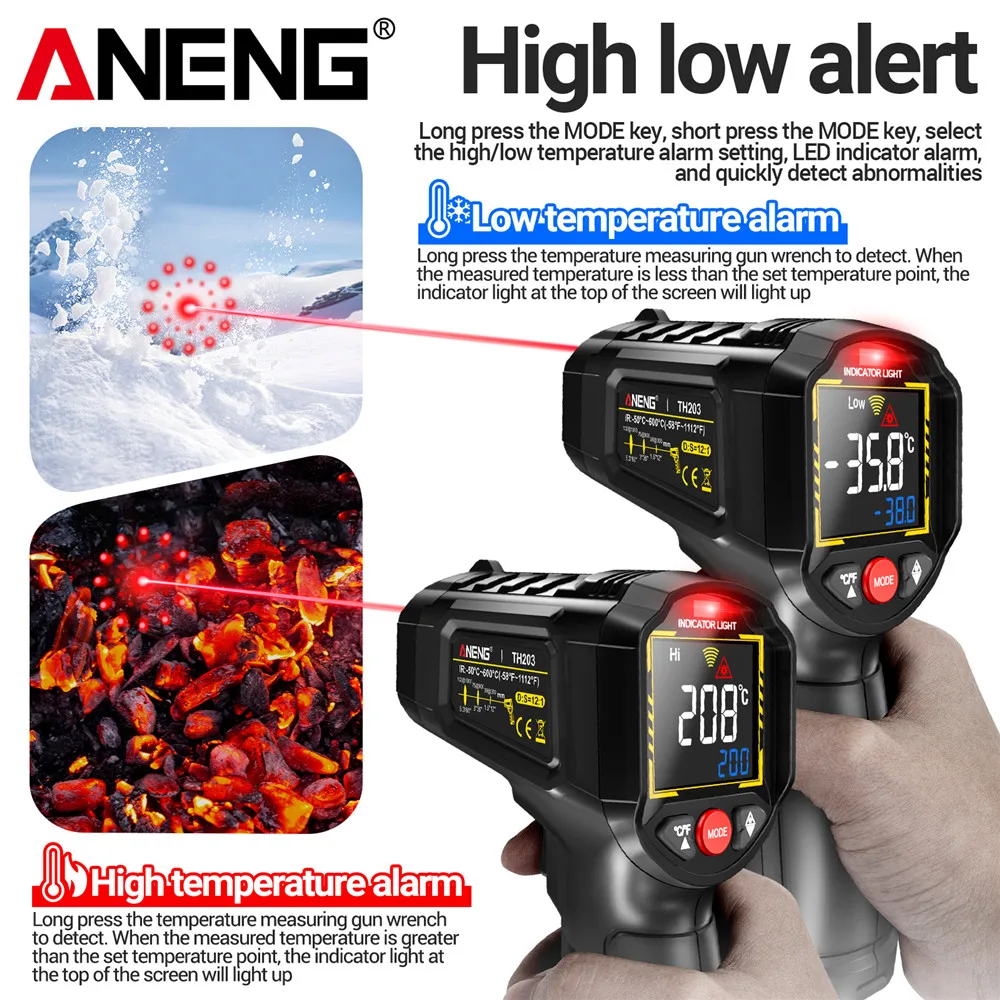 Infrared thermometer -50℃~600℃ - Industrial Laser Gun review and price