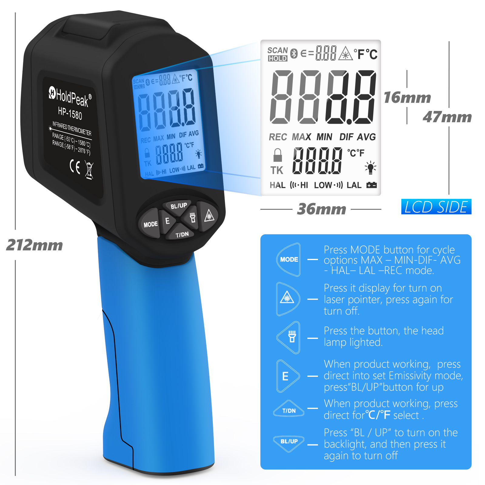 Industrial Infrared Thermomete - Industrial Laser Gun review and price