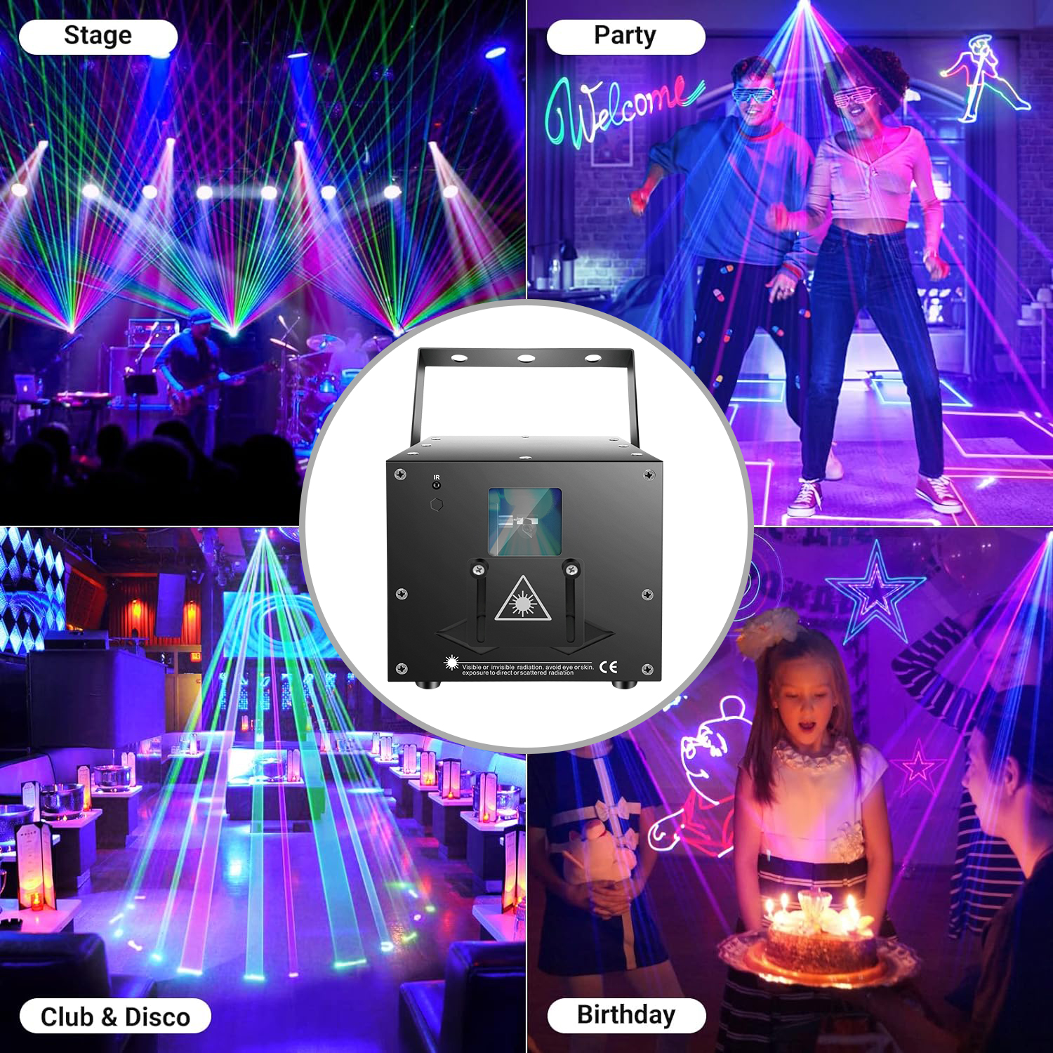 5W RGB Laser Light DMX512 Remo - Laser Power Supply 60W review and price