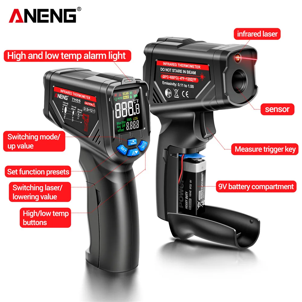 Sensor Gun Circuit Industrial  - Industrial Laser Thermometer Gun review and price