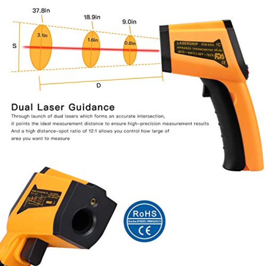 Laser Infrared Thermometer Non - Industrial Laser Gun review and price