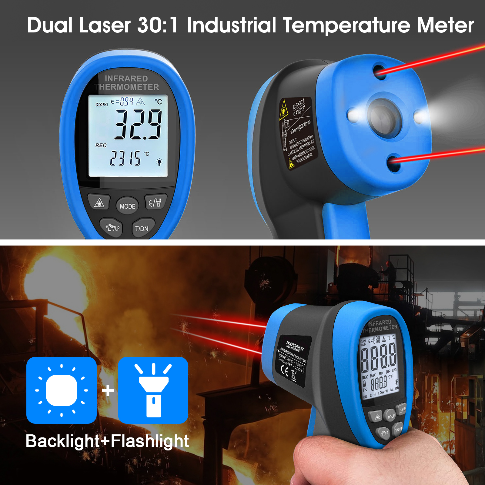 HP-1500APP Infrared Thermomete - Industrial Laser Gun review and price