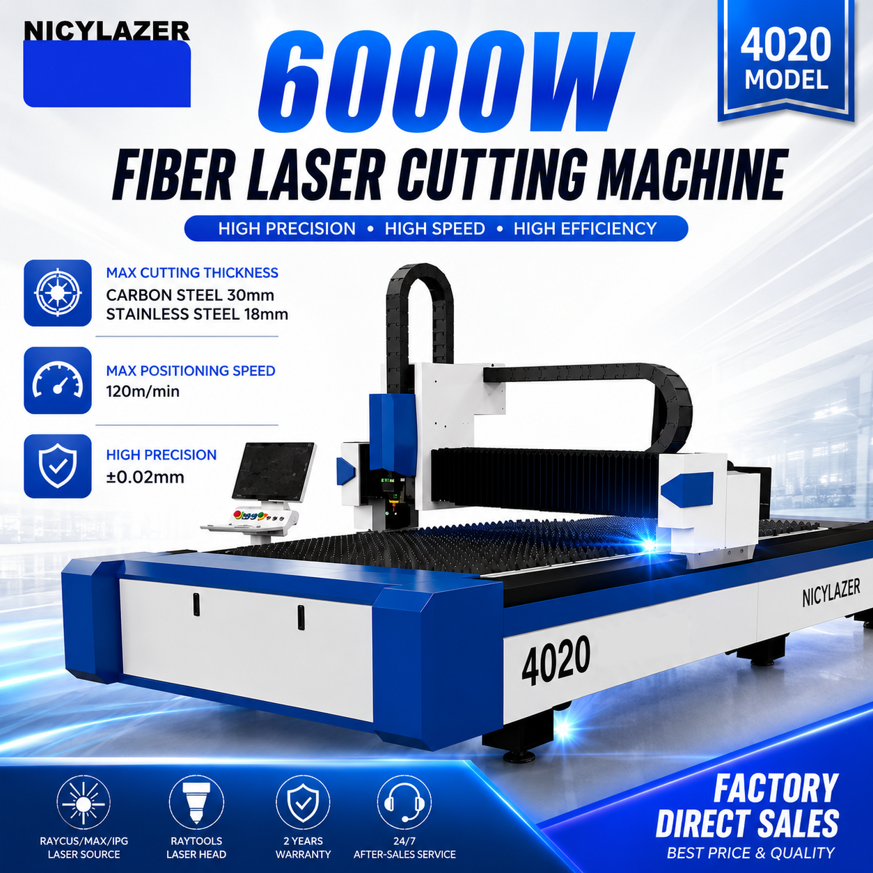 CNC Fiber Laser Cutting Machin - Industrial Laser Metal Cutter review and price