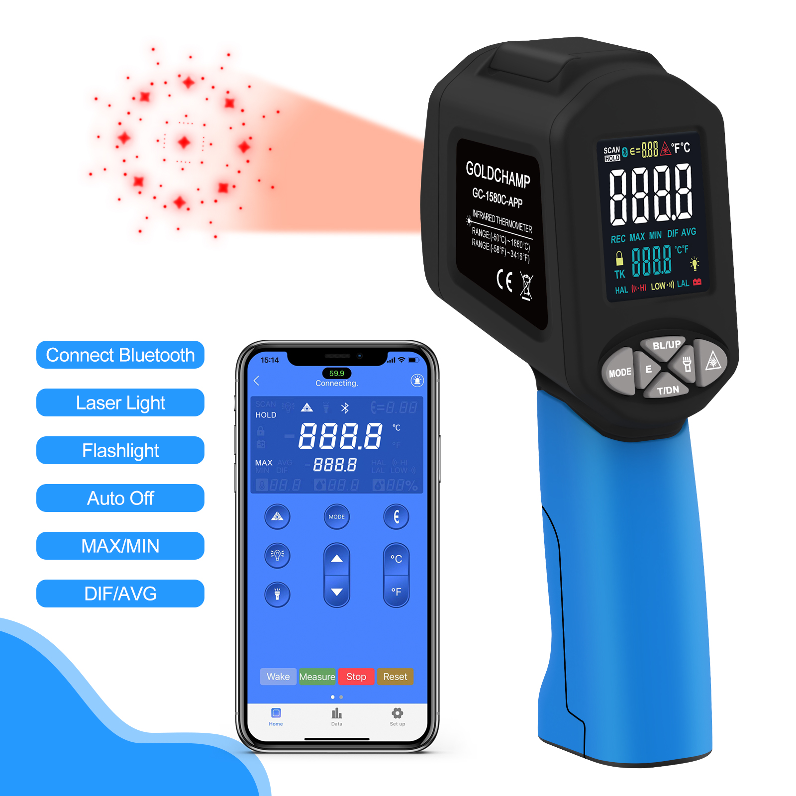 Digital Infrared Thermometer,- - Industrial Laser Thermometer Gun review and price