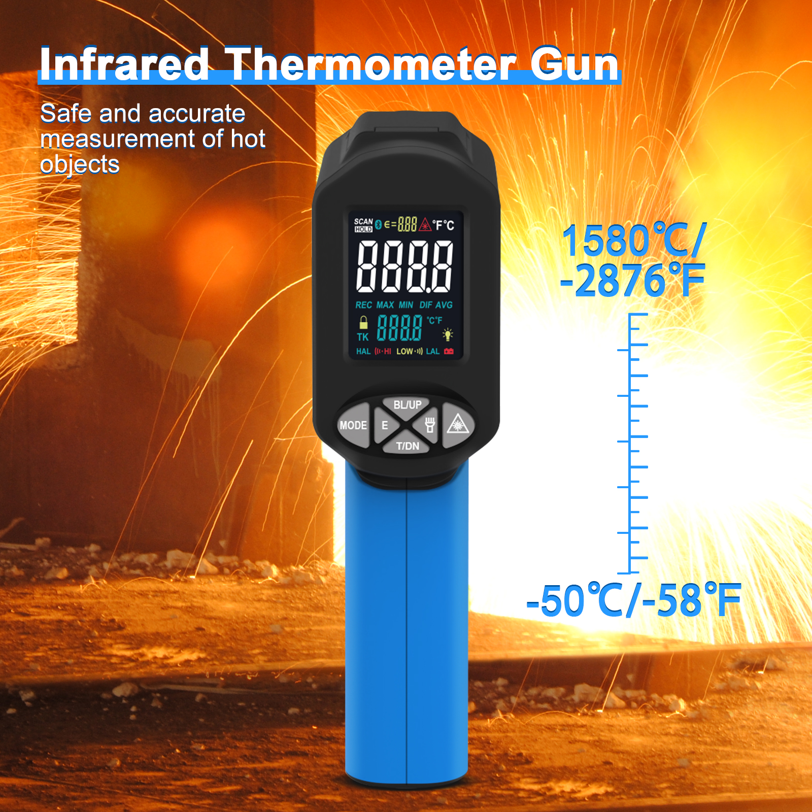 Digital Infrared Thermometer,- - Industrial Laser Thermometer Gun review and price
